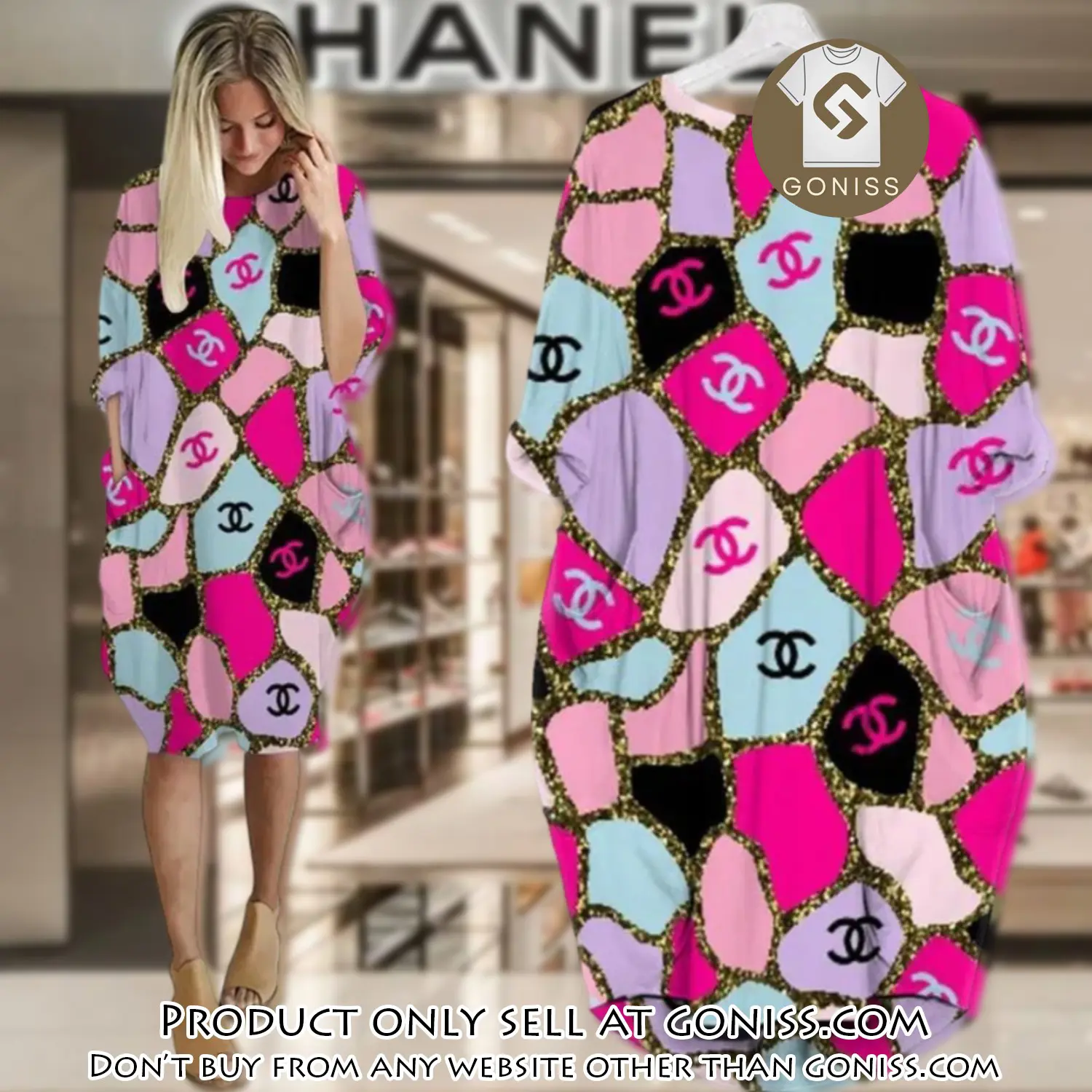 Chanel batwing pocket dress luxury brand for women pd074 gn0504204